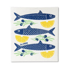 The Amazing Swedish Dishcloth Fish & Lemons. Set of 2