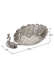 Peacock Aluminum Decor Dish