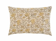 Carolina Block Print Pillow Yellow 16"x24"