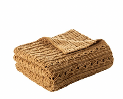 Dalida Throw Blanket Mustard