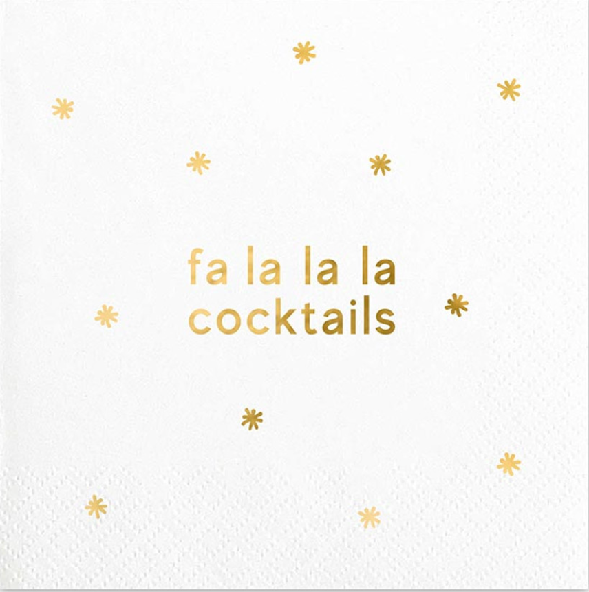 fa la la la la cocktails Cocktail Napkins