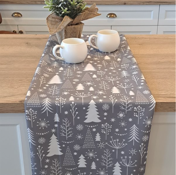 Winter Grey Tablecloth 60"x108"