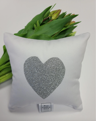 Heart Glitter Mini Pillow