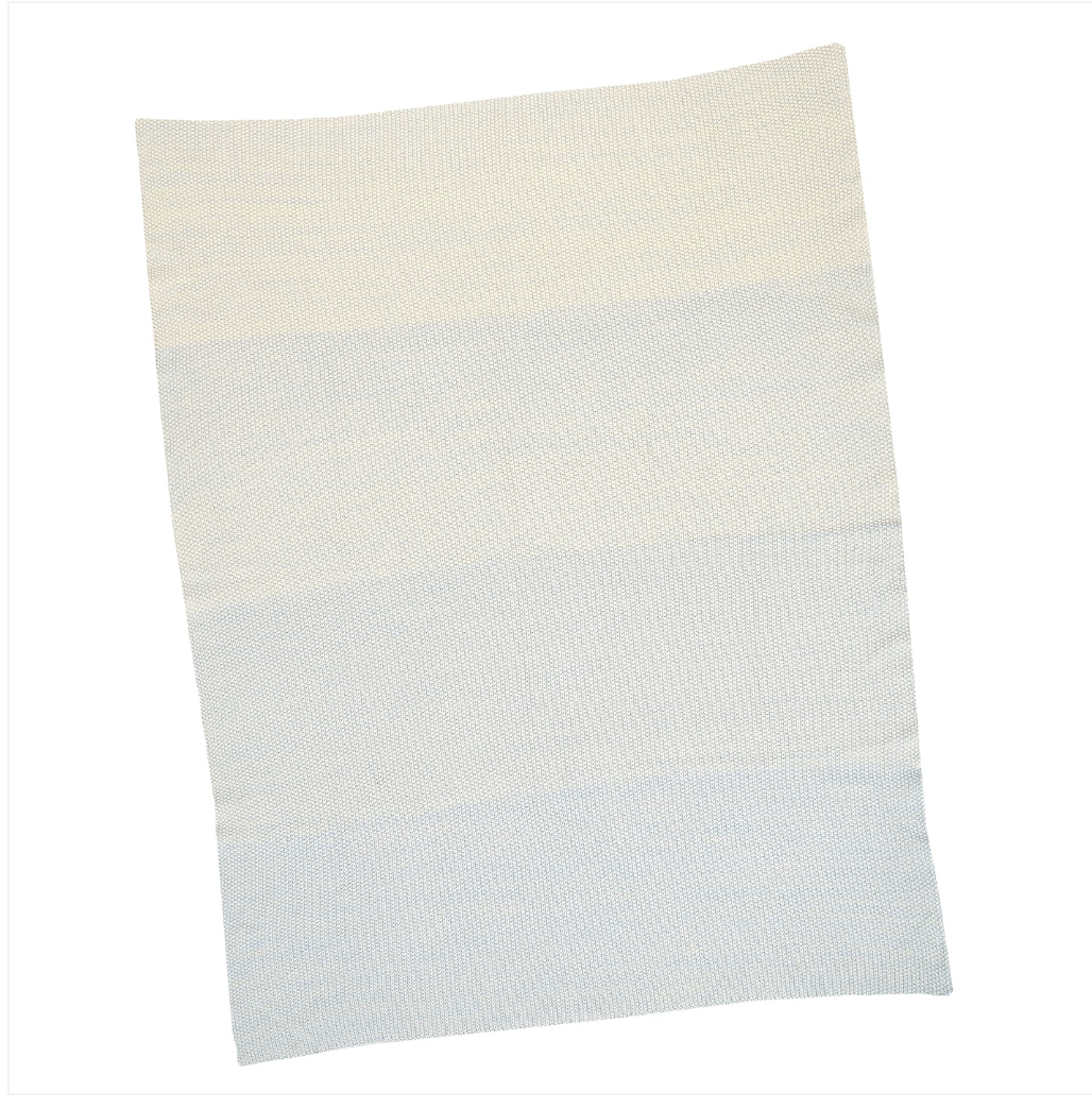 Parker Ombre Blue 100% Cotton Blanket