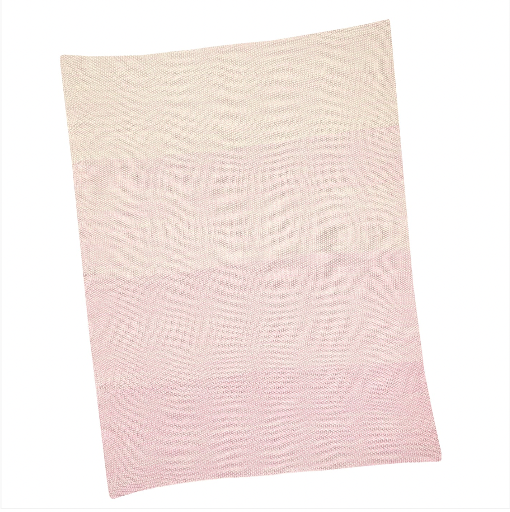 Parker Ombre Pink 100% Cotton Blanket