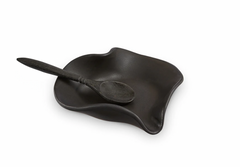 Heart Dish with Rosewood Spoon