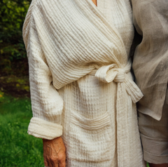 Crinkle Linen Cotton Robe