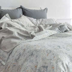 Audra Printed Cotton Sateen Duvet Cover & Shams