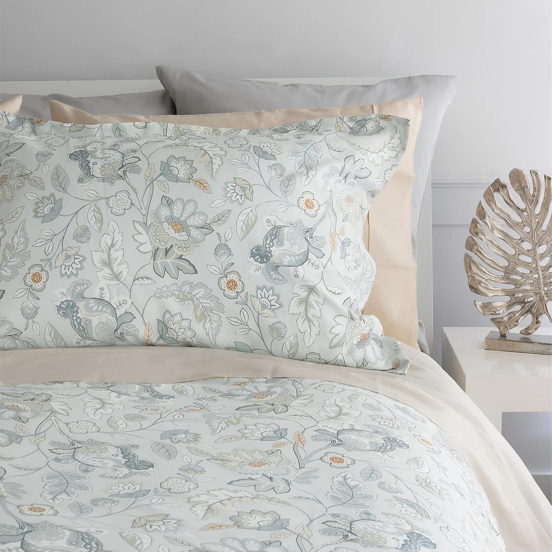 Audra Printed Cotton Sateen Duvet Cover & Shams