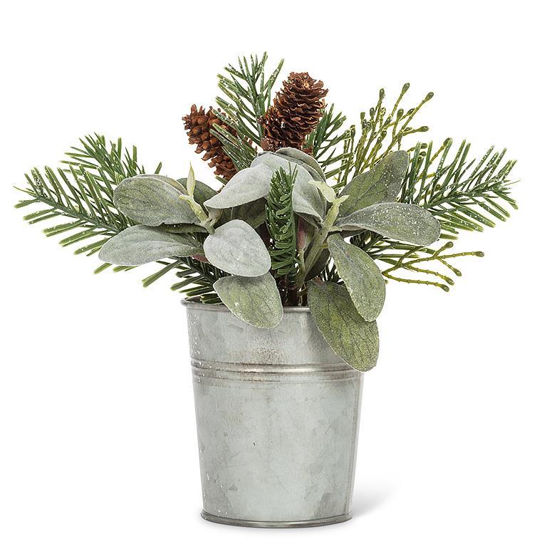 Beau Pine Branch Greenery Bucket