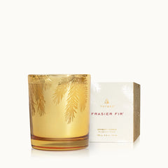 Thymes Frasier Fir Gilded Gold Poured Aromatic Candle  6.4oz