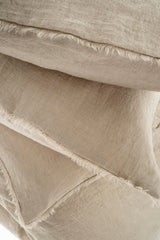 Lina Linen Duvet Cover Set With Shams Driftwood