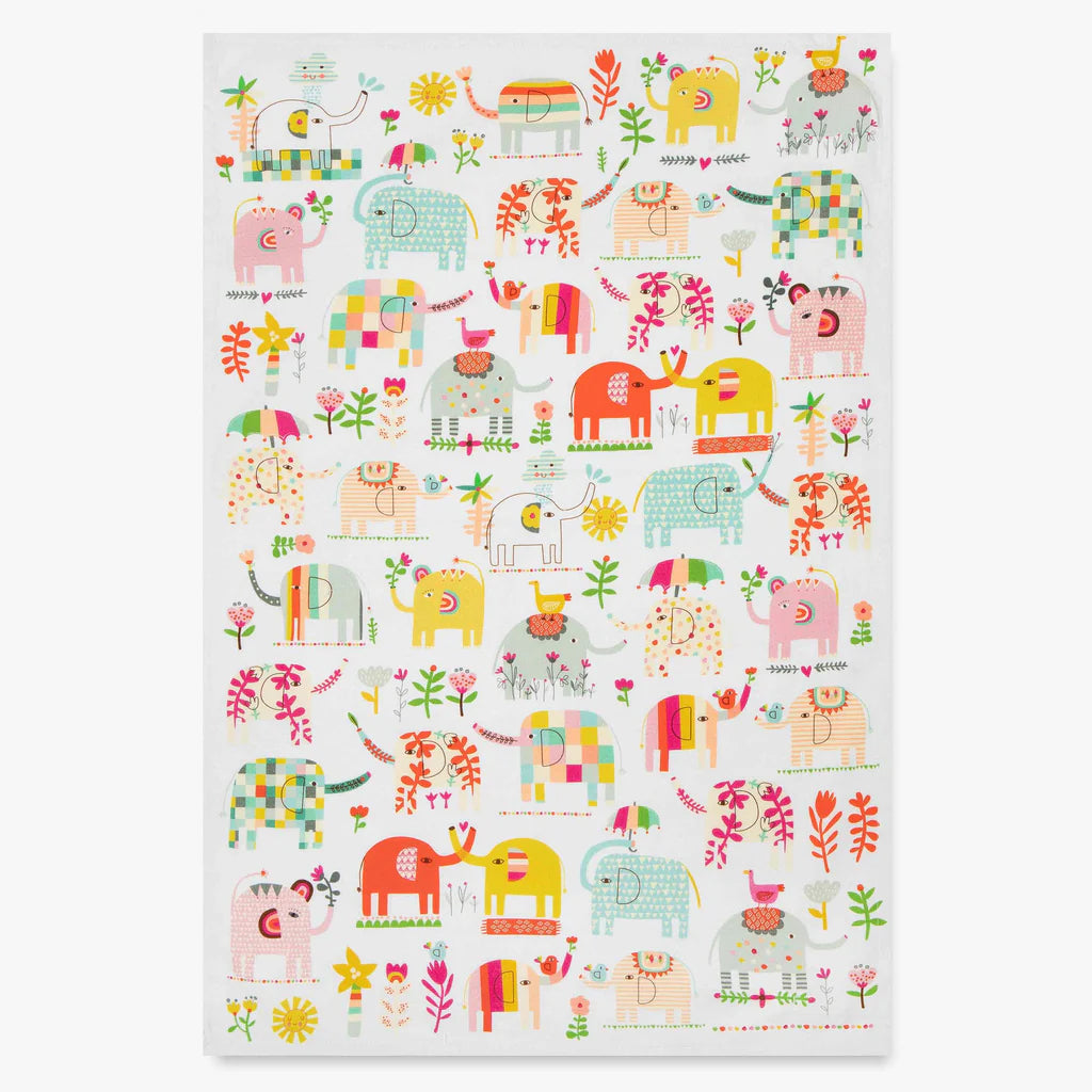 BonArtisElephant Garden Tea Towel 100% Cotton