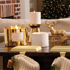 Thymes Frasier Fir Gilded 3 Wick Aromatic Poured Candle 17oz