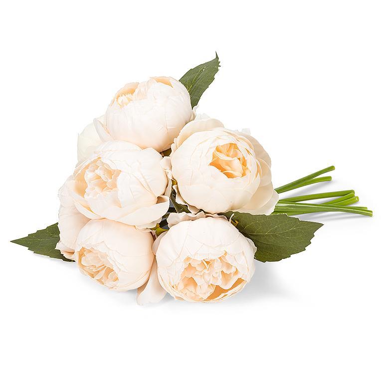 Full Peony Bouquet Ivory