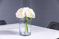 Full Peony Bouquet Ivory