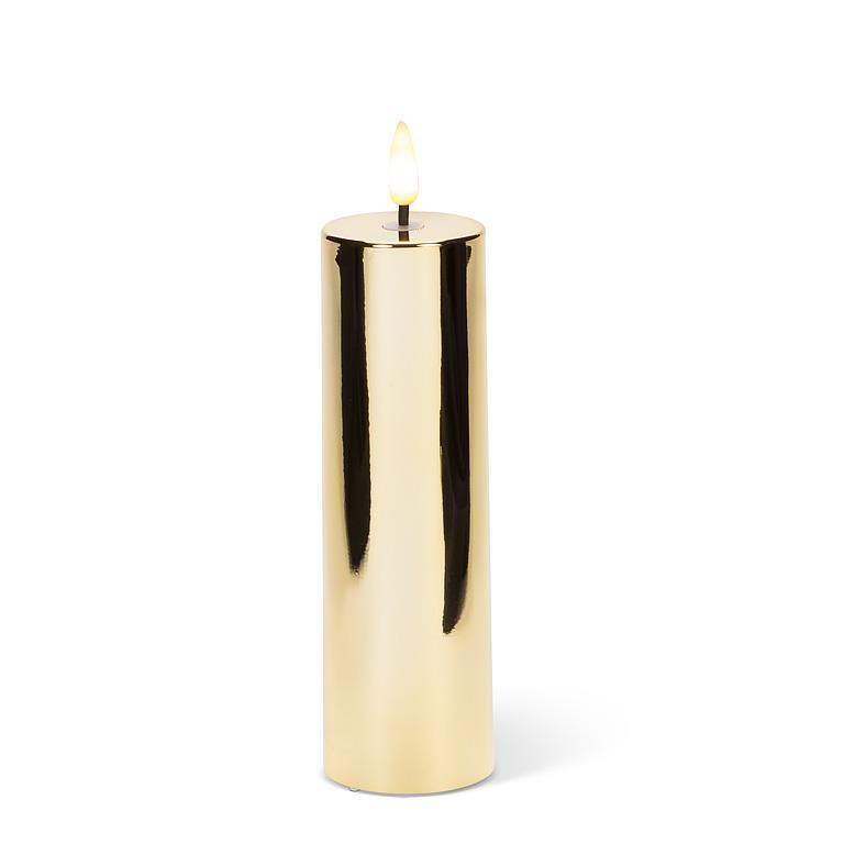 Miralite Metallic Flameless LED Candle Gold 2"x10"