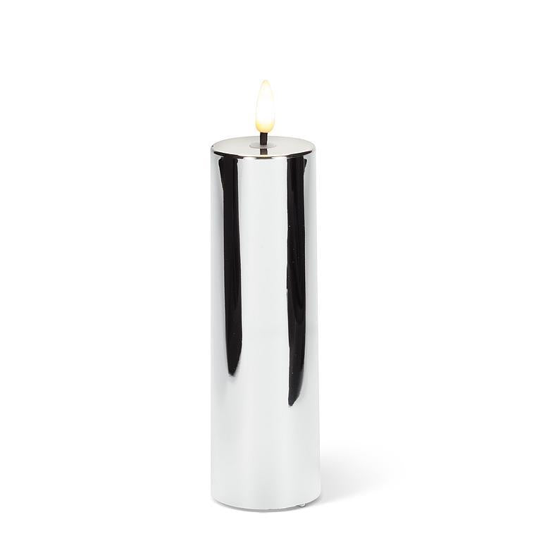 Miralite Metallic Flameless LED Candle Silver 2"x6"