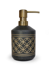 Scanda Pump Dispenser Charcoal with Satin Gold Resin