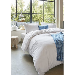 Queen Certified Organic Cotton White Duvet Cover Set w/Shams